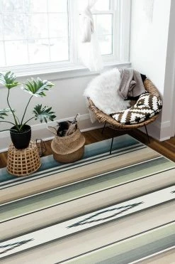 Best Pirce 🧨 Ruggable Falsa Stripes Sage Rug ✨ -Outdoor Rugs Store falsa stripes sage C RC 0679 57