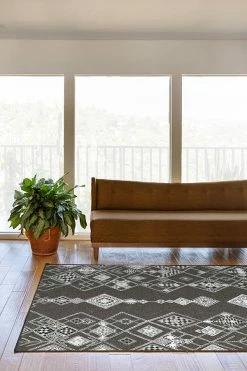 Best Pirce 🤩 Ruggable Farah Charcoal Rug 🛒 -Outdoor Rugs Store farah charcoal C RC 0362 57 V2