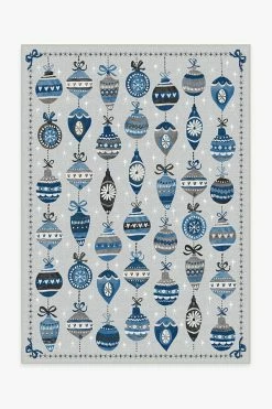 Promo ๐ฅ Ruggable Outdoor Festive Garland Blue Grey Rug โ