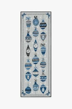 Promo 🔥 Ruggable Outdoor Festive Garland Blue Grey Rug ⌛ -Outdoor Rugs Store festive garland blue grey B RC SM005 27