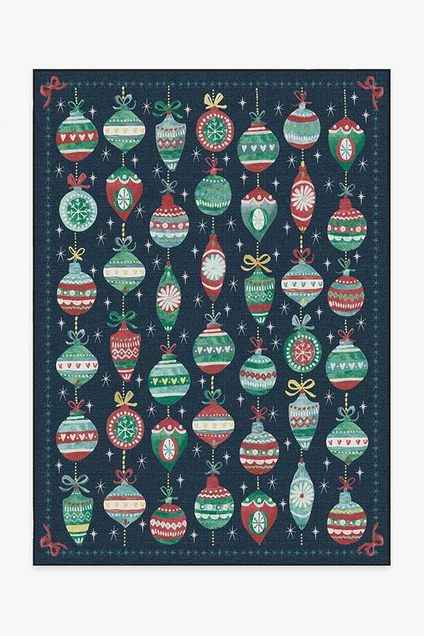 Buy ✔️ Ruggable Outdoor Festive Garland Navy Rug 👏 1 Buy ✔️ Ruggable Outdoor Festive Garland Navy Rug 👏