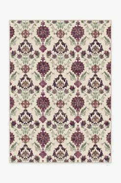 Cheapest 🧨 Ruggable Floral Damask Mimi Purple Rug ✔️