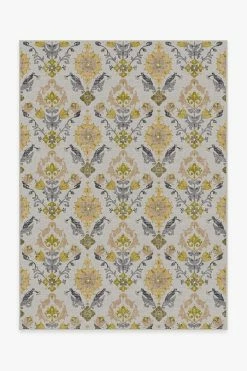 Buy ⭐ Ruggable Floral Damask Mimi Yellow Rug 🌟