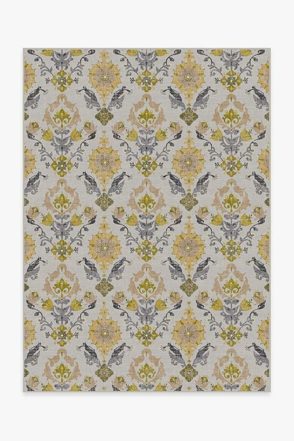 Buy ⭐ Ruggable Floral Damask Mimi Yellow Rug 🌟 1 Buy ⭐ Ruggable Floral Damask Mimi Yellow Rug 🌟