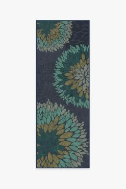 Brand new ⌛ Ruggable Sale Floral Medallion Navy Rug ⌛ -Outdoor Rugs Store floral medallion navy A RC 0423 27 V2