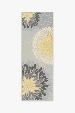 Deals 💯 Ruggable Floral Medallion Yellow Grey Rug 🎁 -Outdoor Rugs Store floral medallion yellow grey A RC 0379 27