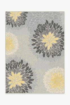 Deals 💯 Ruggable Floral Medallion Yellow Grey Rug 🎁