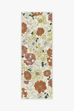Hot Sale ⭐ Ruggable Floret Sunrise Rug ✨ -Outdoor Rugs Store floret sunrise A RC 0564 27 V2
