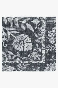 Best Sale 😍 Ruggable Outdoor Fontaine Black Rug ⭐ -Outdoor Rugs Store fontaine black D RC LH021 57