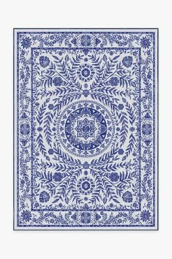 Coupon 🌟 Ruggable Outdoor Fontaine Delft Blue Rug 👏