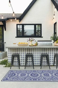 Coupon 🌟 Ruggable Outdoor Fontaine Delft Blue Rug 👏 -Outdoor Rugs Store fontaine delft blue C RC LH020 27