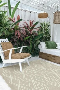 Budget ❤️ Ruggable Outdoor Gemma Lattice Natural Rug 🤩 -Outdoor Rugs Store gemma lattice natural C RC OT016 57