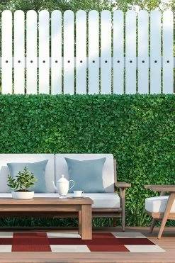 Coupon 👏 Ruggable Outdoor Gingham Plaid Red & White Rug 💯 -Outdoor Rugs Store gingham plaid red white C RC OD008 27