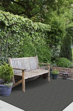 Outlet 🎉 Ruggable Outdoor Halo Diamond Grey Rug 😍 -Outdoor Rugs Store halo diamond grey c rc od005 57 v2