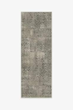 Brand new 👍 Ruggable Herringbone Batik Ash Grey Rug 😉 -Outdoor Rugs Store herringbone batik ash grey B RC 0407 27 V2