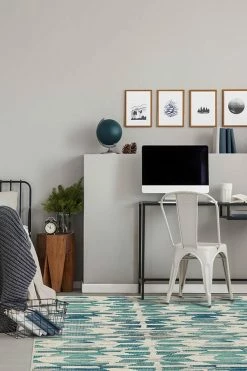 Best Pirce ⭐ Ruggable Hesperia Teal Rug ⌛ -Outdoor Rugs Store hesperia teal C RC 0739 57