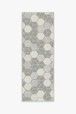 Budget 👏 Ruggable Outdoor Honeycomb Grey Rug 🥰 -Outdoor Rugs Store honeycomb grey A RC OD032 27 V3