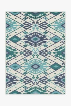 Best Pirce ❤️ Ruggable Inik Ikat Teal Rug 🔔