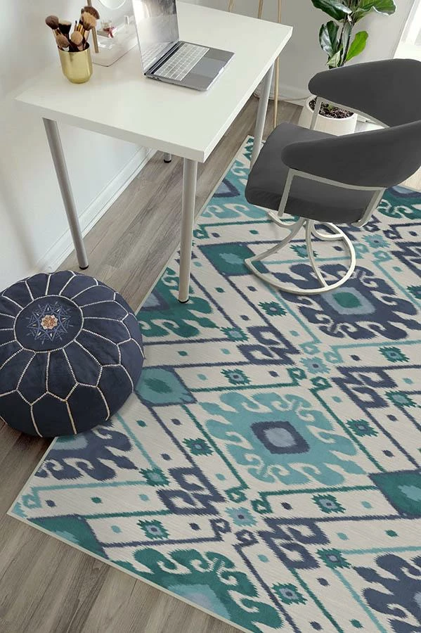 Best Pirce โค๏ธ Ruggable Inik Ikat Teal Rug ๐ 4 Best Pirce โค๏ธ Ruggable Inik Ikat Teal Rug ๐ - Image 4