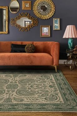 Budget 🎁 Ruggable Iris Apfel 🌞 Summer Of Love Forest Green Rug 😀 -Outdoor Rugs Store iris apfel summer of love forest green C RC IA018 57