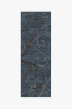 Promo 🛒 Ruggable Ironwork Slate Blue Rug ✨ -Outdoor Rugs Store ironwork slate blue A RC 0194 27 V2