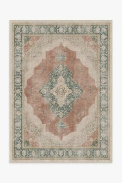 New ๐ Ruggable Jolie Teal Rose Rug โค๏ธ