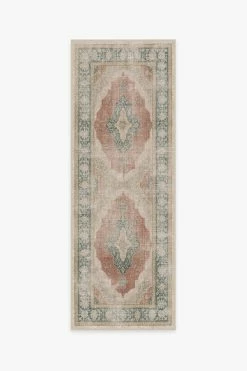 New 🔔 Ruggable Jolie Teal Rose Rug ❤️ -Outdoor Rugs Store jolie teal rose B RC LH014 27