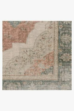 New 🔔 Ruggable Jolie Teal Rose Rug ❤️ -Outdoor Rugs Store jolie teal rose D RC LH014 27