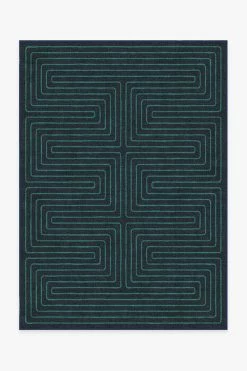 Outdoor Rugs Store -Outdoor Rugs Store jonathan adler labyrinth navy teal B RC JA023 57