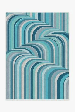 New ๐ Ruggable Jonathan Adler Waterfall Ocean Blue Rug ๐