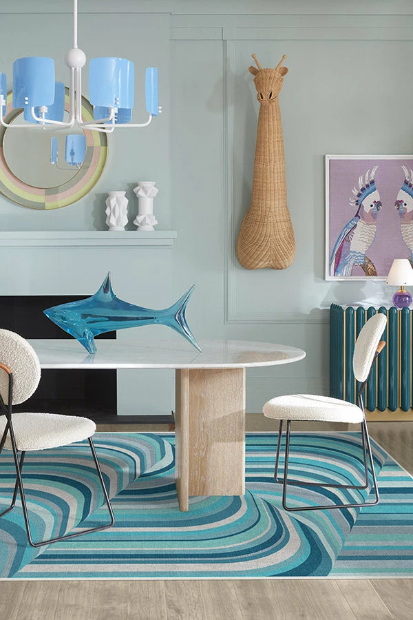 New ๐ Ruggable Jonathan Adler Waterfall Ocean Blue Rug ๐ 4 New ๐ Ruggable Jonathan Adler Waterfall Ocean Blue Rug ๐ - Image 4