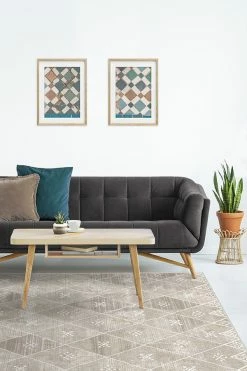 Wholesale 💯 Ruggable Kavi Diamond Silver Rug 🔔 -Outdoor Rugs Store kavi diamond silver C RC 0346 57 V2