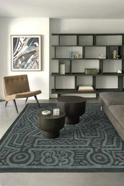 Brand new 🔔 Ruggable Keith Haring Funny Gallery Spruce Green 😍 -Outdoor Rugs Store keith haring fun gallery spruce green C RC KH015 57