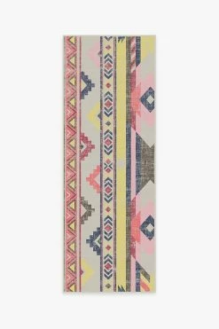 Deals 🌟 Ruggable Kilim Batik Pink Rug ⭐ -Outdoor Rugs Store kilim batik pink A RC 0177 27 V2