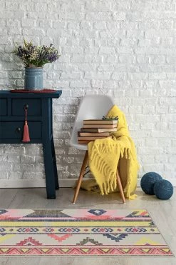 Deals 🌟 Ruggable Kilim Batik Pink Rug ⭐ -Outdoor Rugs Store kilim batik pink C RC 0177 27