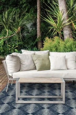 Flash Sale 😀 Ruggable Outdoor Kumo Diamond Navy Rug 🎉 -Outdoor Rugs Store kumo diamond navy C RC OD039 57