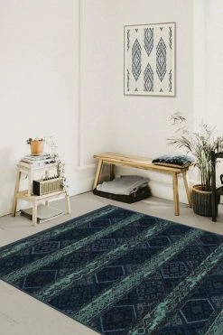 Wholesale 👏 Ruggable Lunara Geo Sapphire Rug 🛒 -Outdoor Rugs Store lunara geo sapphire C RC 0368 57 V2