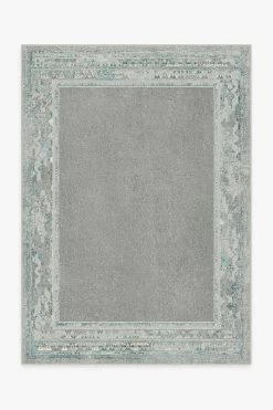 Best Sale ❤️ Ruggable Lunja Border Teal Blue Rug ❤️