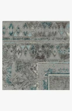 Best Sale ❤️ Ruggable Lunja Border Teal Blue Rug ❤️ -Outdoor Rugs Store lunja border teal blue D RC 0391 57