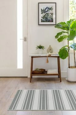 New ⭐ Ruggable Outdoor Marina Stripe Grey Rug 💯 -Outdoor Rugs Store marina stripe grey C RC TR010 27 V2