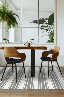 New ⭐ Ruggable Outdoor Marina Stripe Grey Rug 💯 -Outdoor Rugs Store marina stripe grey C RC TR010 57 V2