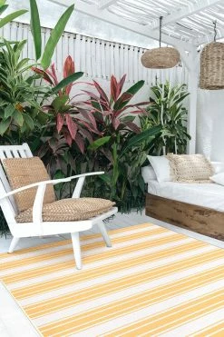 Outlet 👏 Ruggable Outdoor Marina Stripe Yellow Rug ⌛ -Outdoor Rugs Store marina stripe yellow C RC TR012 57