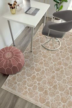 New 🥰 Ruggable Minnie Trellis Rose Gold Rug 🎉 -Outdoor Rugs Store minnie trellis rose gold C RC DY005 57
