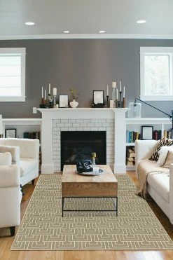 Discount 🥰 Ruggable Modern Deco Gold Rug 🎉 -Outdoor Rugs Store modern deco gold C RC RE122 57