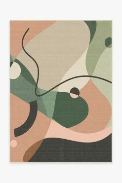 Wholesale ⌛ Ruggable Monica Ahanonu Outdoor Mango Desert Sage Rug 🌟