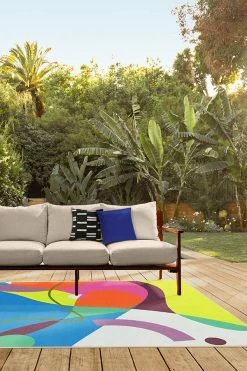 Flash Sale 😀 Ruggable Monica Ahanonu Outdoor Mango Multicolor Rug 👍 -Outdoor Rugs Store monica ahanonu mango multicolor C RC AH008 57