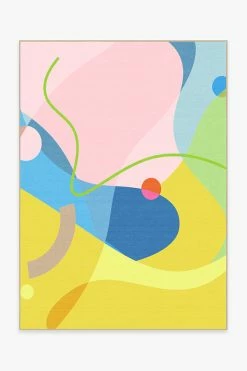 Cheap ❤️ Ruggable Monica Ahanonu Outdoor Mango Sunny Pink Rug 👍