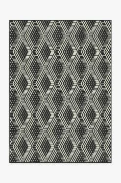 Wholesale 🎉 Ruggable Outdoor Motus Diamond Black Rug 🧨