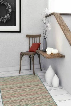 Hot Sale 😀 Ruggable Multi Stripe Holiday Rug ✨ -Outdoor Rugs Store multi stripe holiday C RC 0229 27 V2