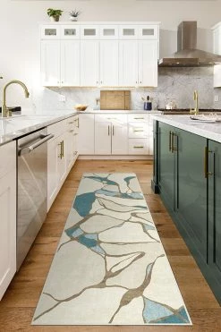 Cheap 👏 Ruggable Nina Takesh Aude Teal & Ivory Rug ✨ -Outdoor Rugs Store nina takesh aude teal ivory C RC NT006 27